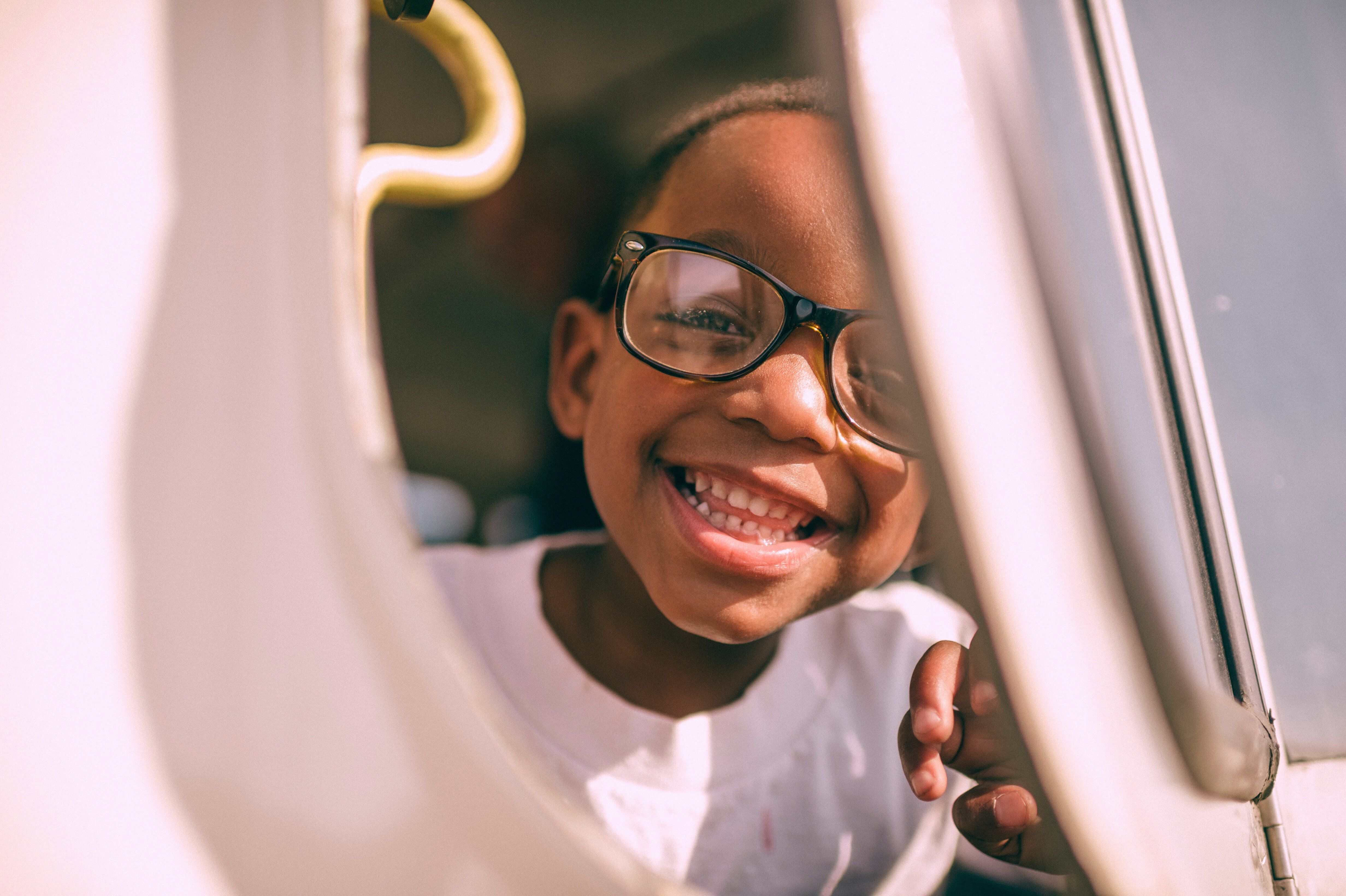 Child with glasses 