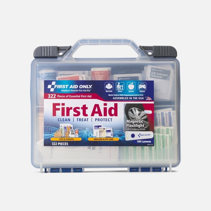 First Aid Only Clear Cover Intermed First Aid Kit, 322 pc., , large
