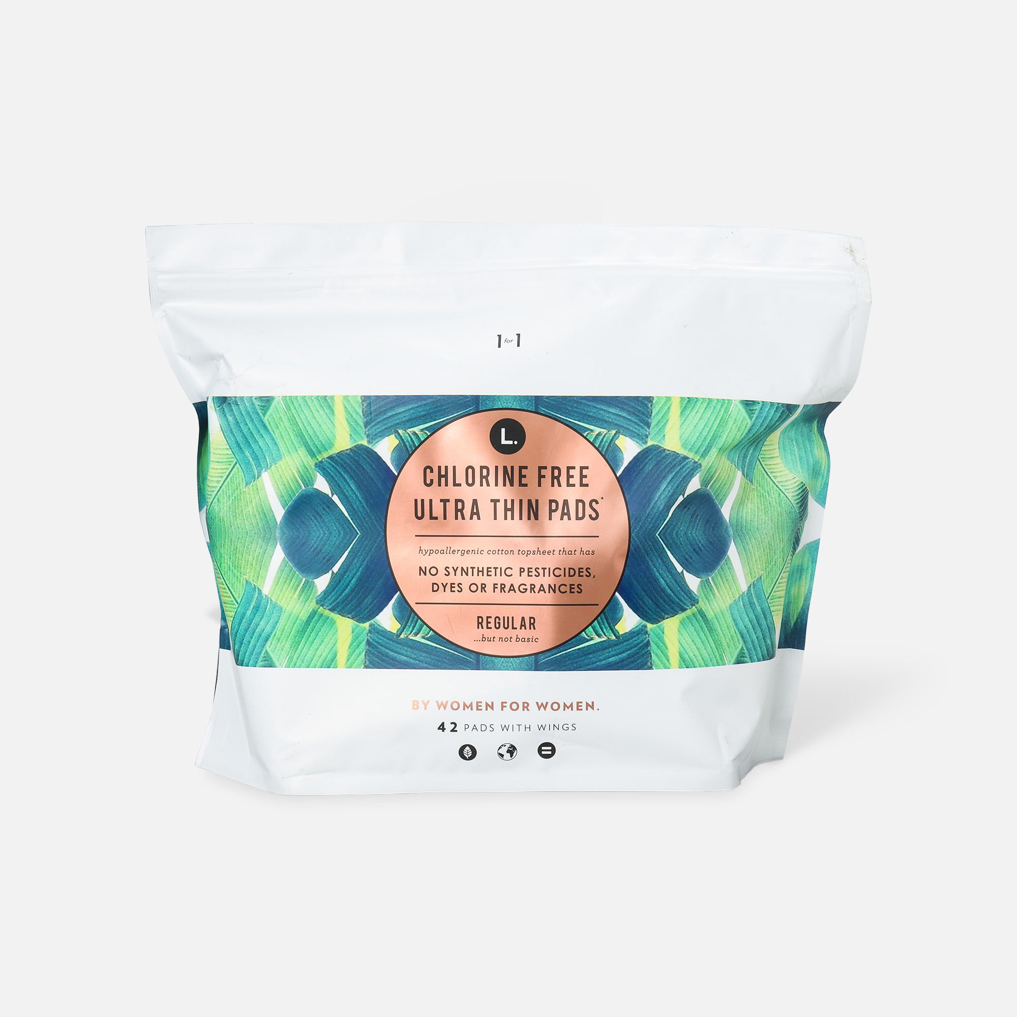 L. Chlorine Free Ultra Thin Pads, Organic Cotton, , large