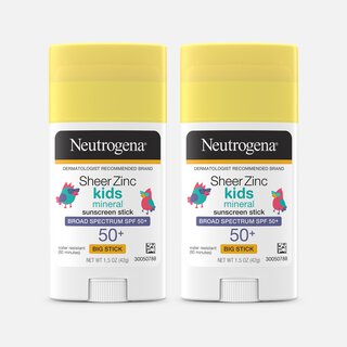 Neutrogena Sheer Zinc Kids Mineral Sunscreen Stick, SPF 50+, 1.5 oz. (2-Pack), , large