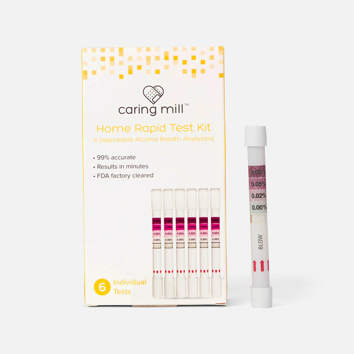 Caring Mill™ Alcohol Breath Analyzer Home Rapid Test, Disposable, 6 ct., , large