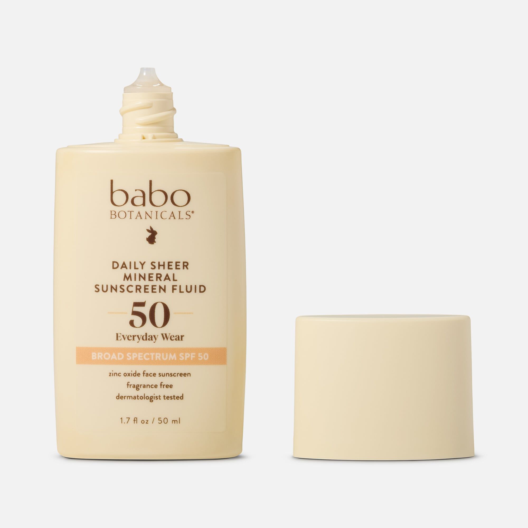 Babo Botanicals Daily Sheer Mineral Sunscreen Fluid, SPF 50, 1.7 fl oz., , large