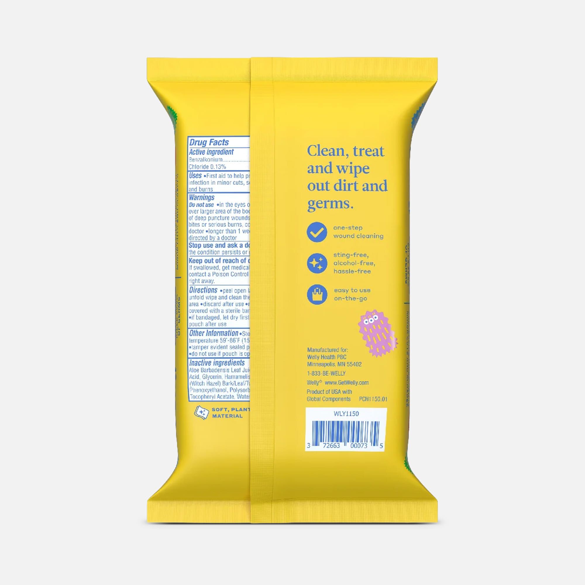Welly® First Aid Antiseptic Wipes, 25 ct., , large