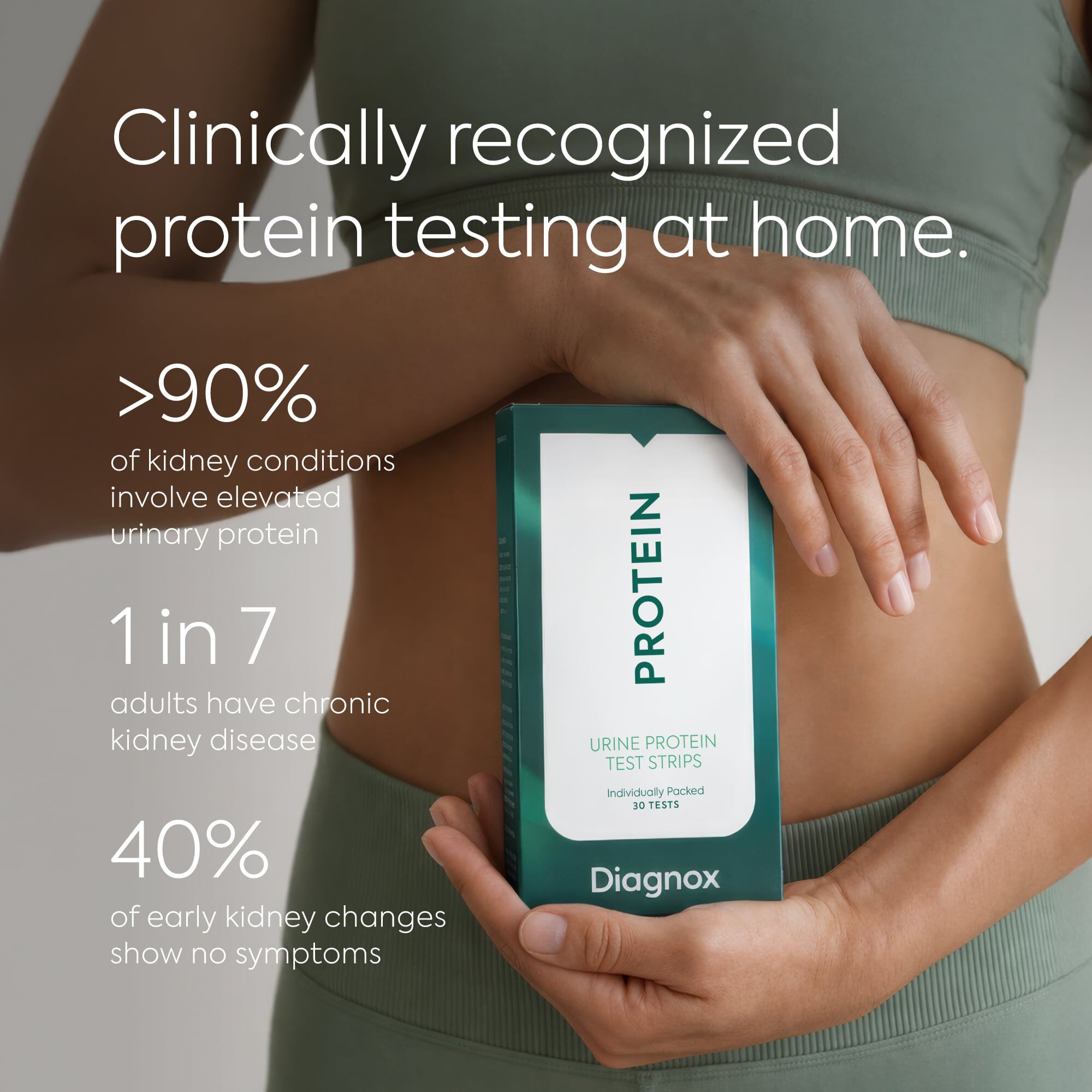 Diagnox Urine Protein Test Strips, At-Home Test for Protein Detection and Kidney Health, 30 ct., , large