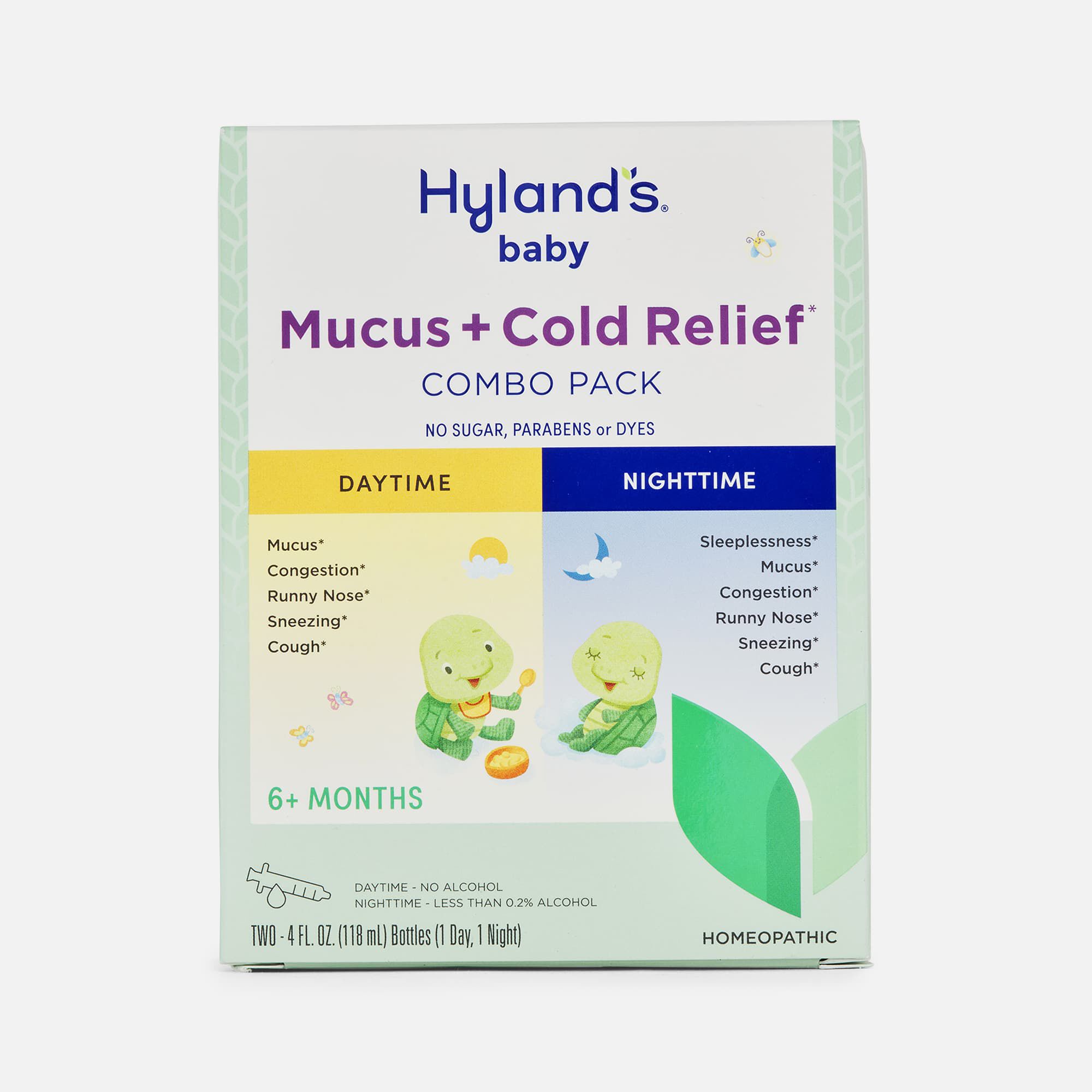 Hyland's Baby Mucus + Cold Relief Day & Night Combo Pack, Two 4 oz. Bottles, , large