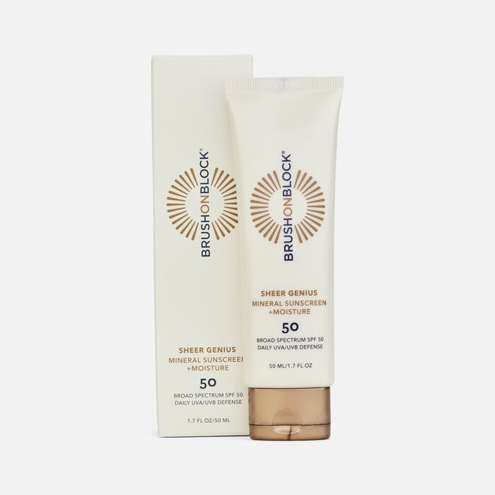 Brush On Block Sheer Genius Mineral Sunscreen + Moisture, SPF 50, 1.7 oz., , large