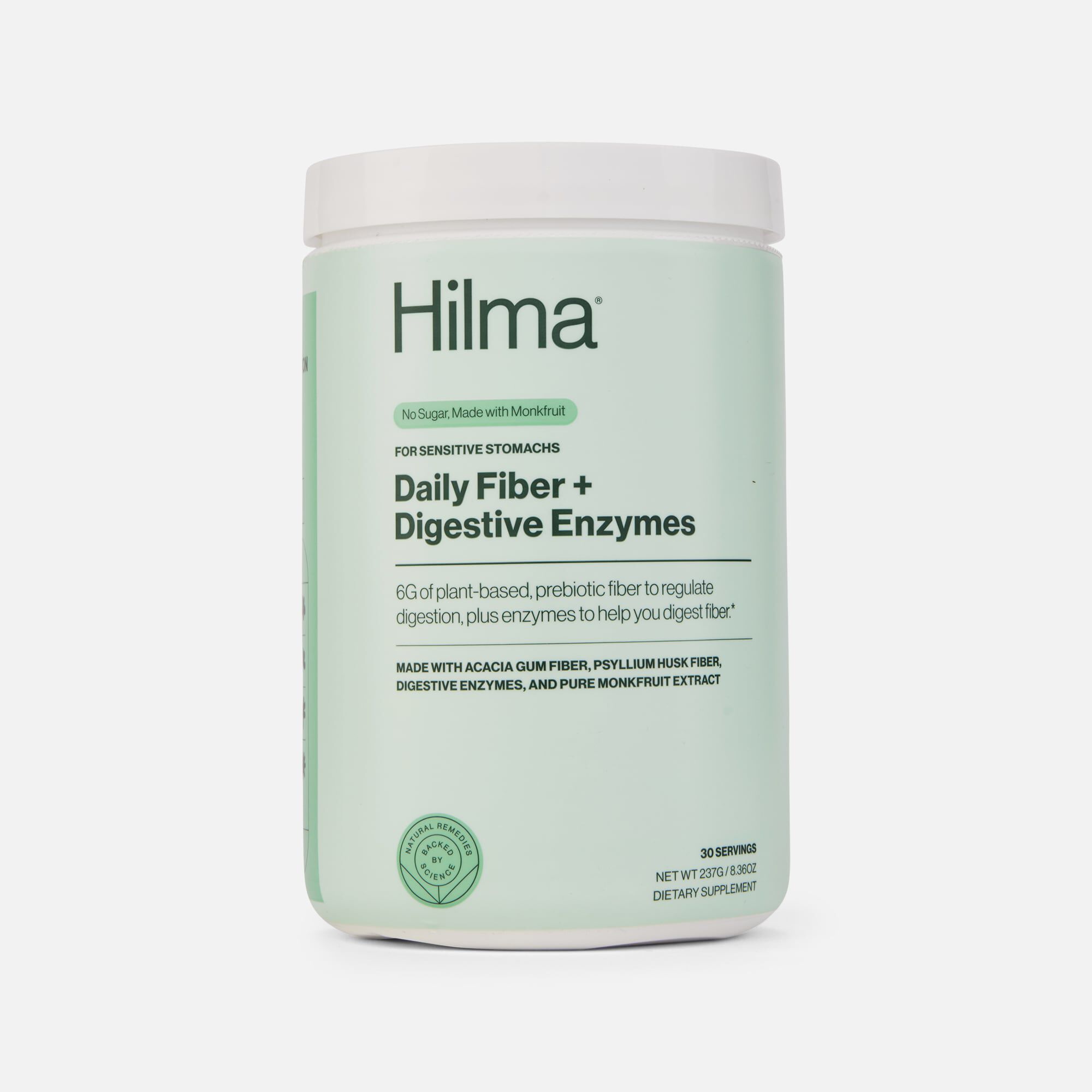Hilma Daily Fiber Supplement + Digestive Enzymes, 8.36 oz., 30 servings, , large