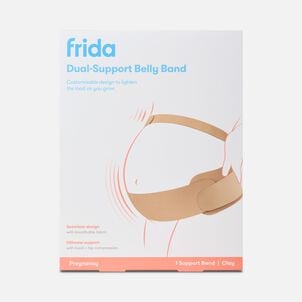 Frida Mom Dual-Support Pregnancy Belly Band, Clay, S/M