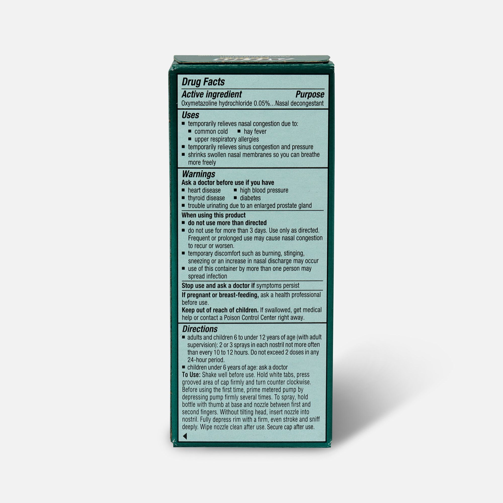 Afrin No Drip Severe Congestion Pump Nasal Mist, .5 oz., , large