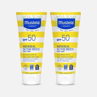 Mustela Mineral Sunscreen Lotion, SPF 50, 3.38 oz. (2-Pack), , large
