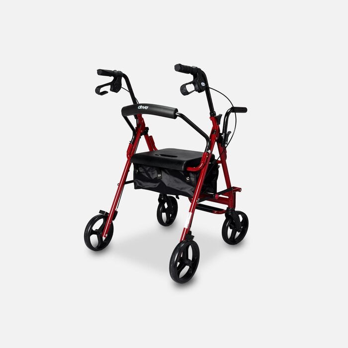 Drive Duet Rollator/Transport Chair, Burgundy, , large