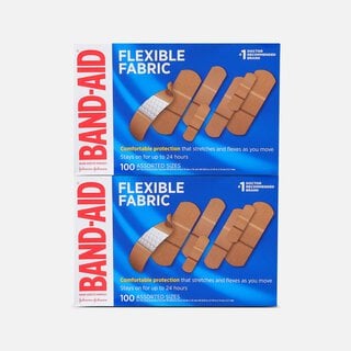 BAND-AID® Flexible Fabric Adhesive Bandages, Assorted Sizes, 100 ct. (2-Pack)