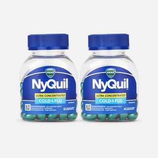 Vicks NyQuil Nighttime Ultra-Concentrated Cold & Flu Medicine Liquicaps, 48 ct. (2-Pack), , large