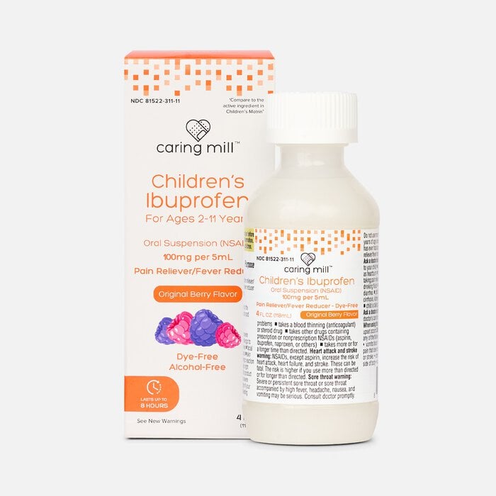 Caring Mill™ Children's Ibuprofen Dye-Free Liquid, Original Berry, 4 fl oz., , large