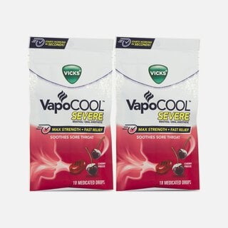 Vicks VapoCool Drops Severe Cherry, 18 ct. (2-Pack), , large