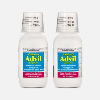 Children's Advil Pain Reliever and Fever Reducer, Sugar Free and Dye Free Ibuprofen Oral Suspension, Berry Flavored, 4 fl oz. (2-Pack), , large