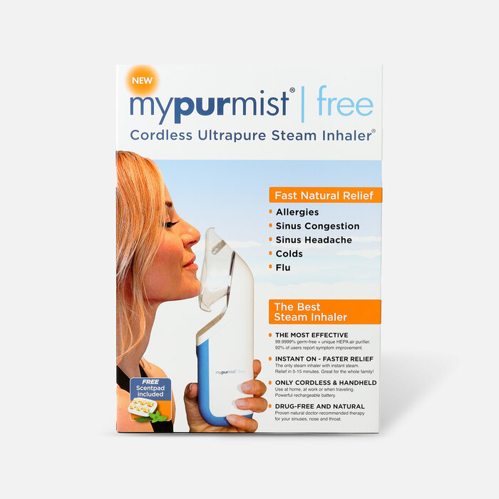 MyPurMist Free Cordless Ultrapure Steam Inhaler, , large