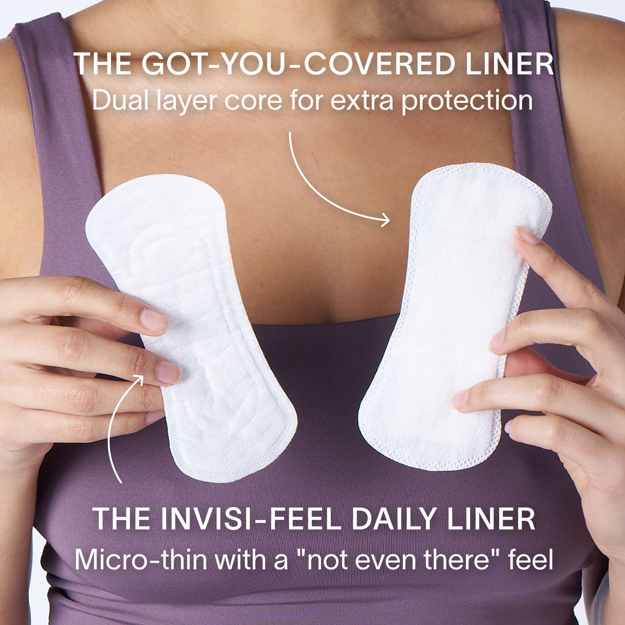 Cora Organic Cotton Ultra Thin Period Liners, 40 ct., , large