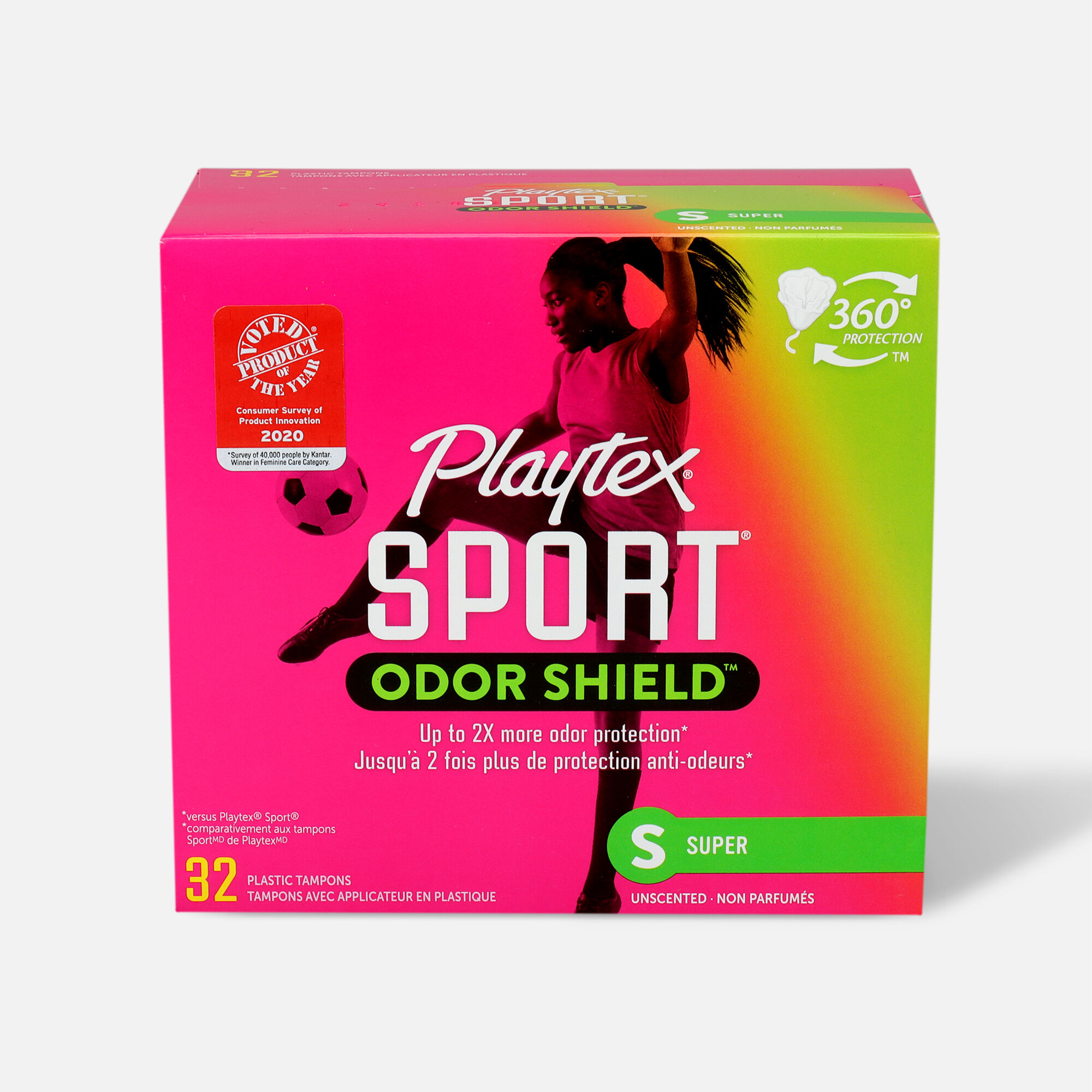 Playtex Sport Odor Shield Super Tampons, 32 ct., , large