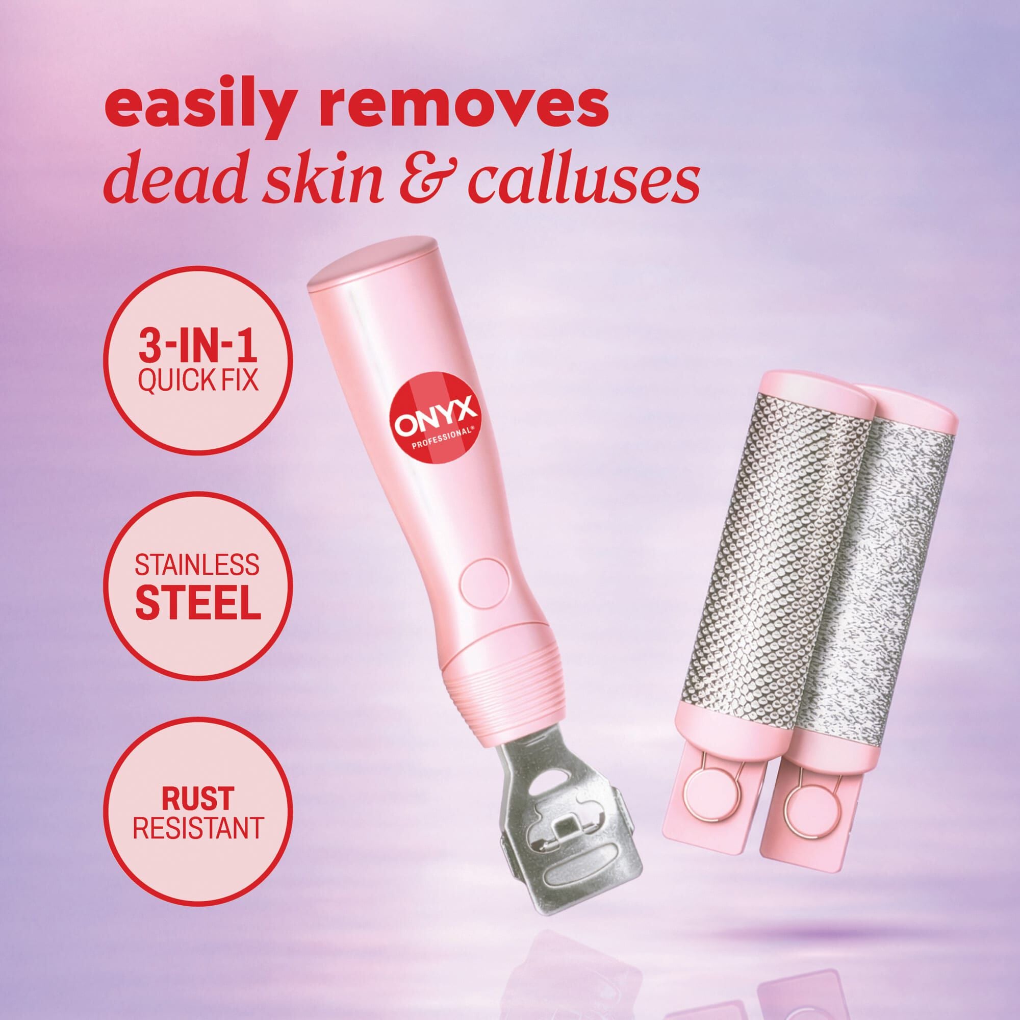ONYX Professional Callus Miracle 3 Step Pedi Tool, , large
