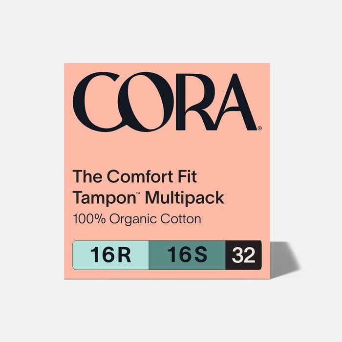 Cora Organic Cotton Applicator Tampons, Regular/Super, 32 ct., , large