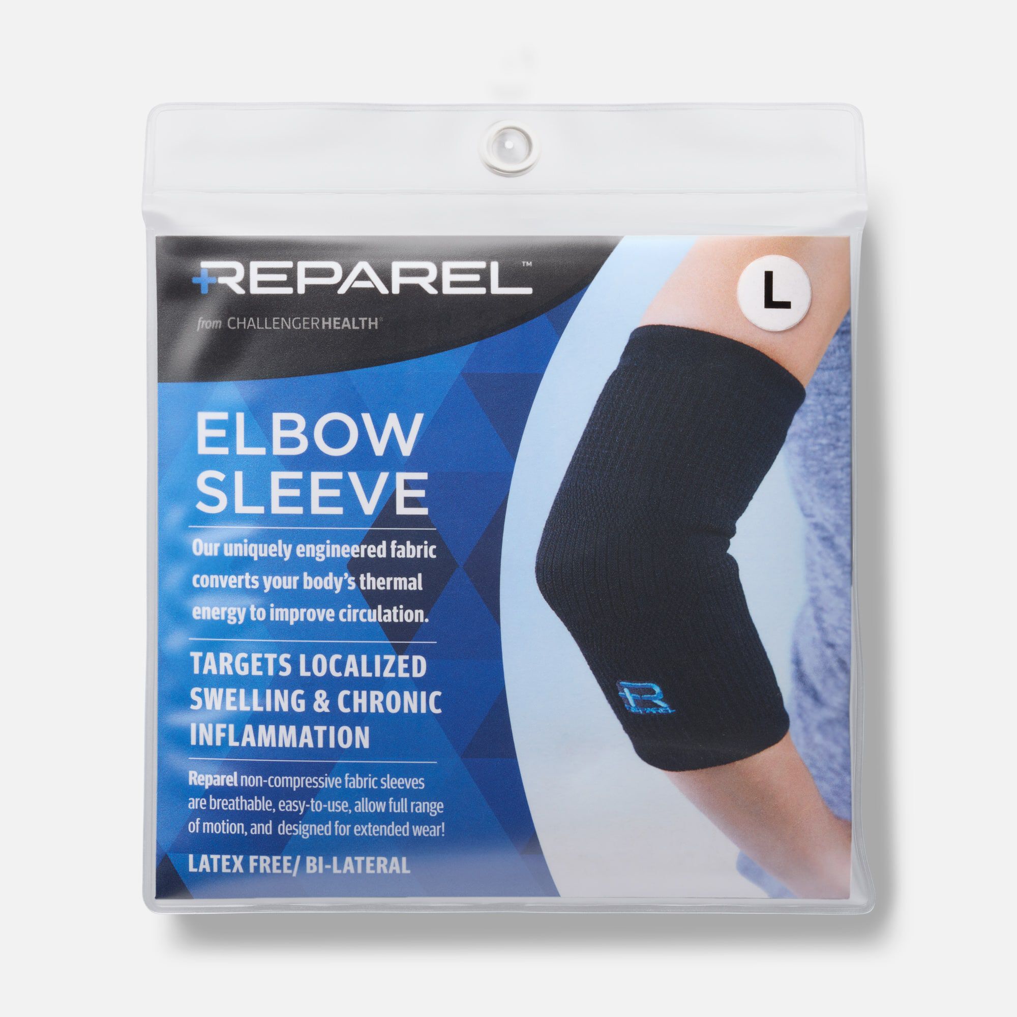 Reparel Elbow Sleeve, Black, L