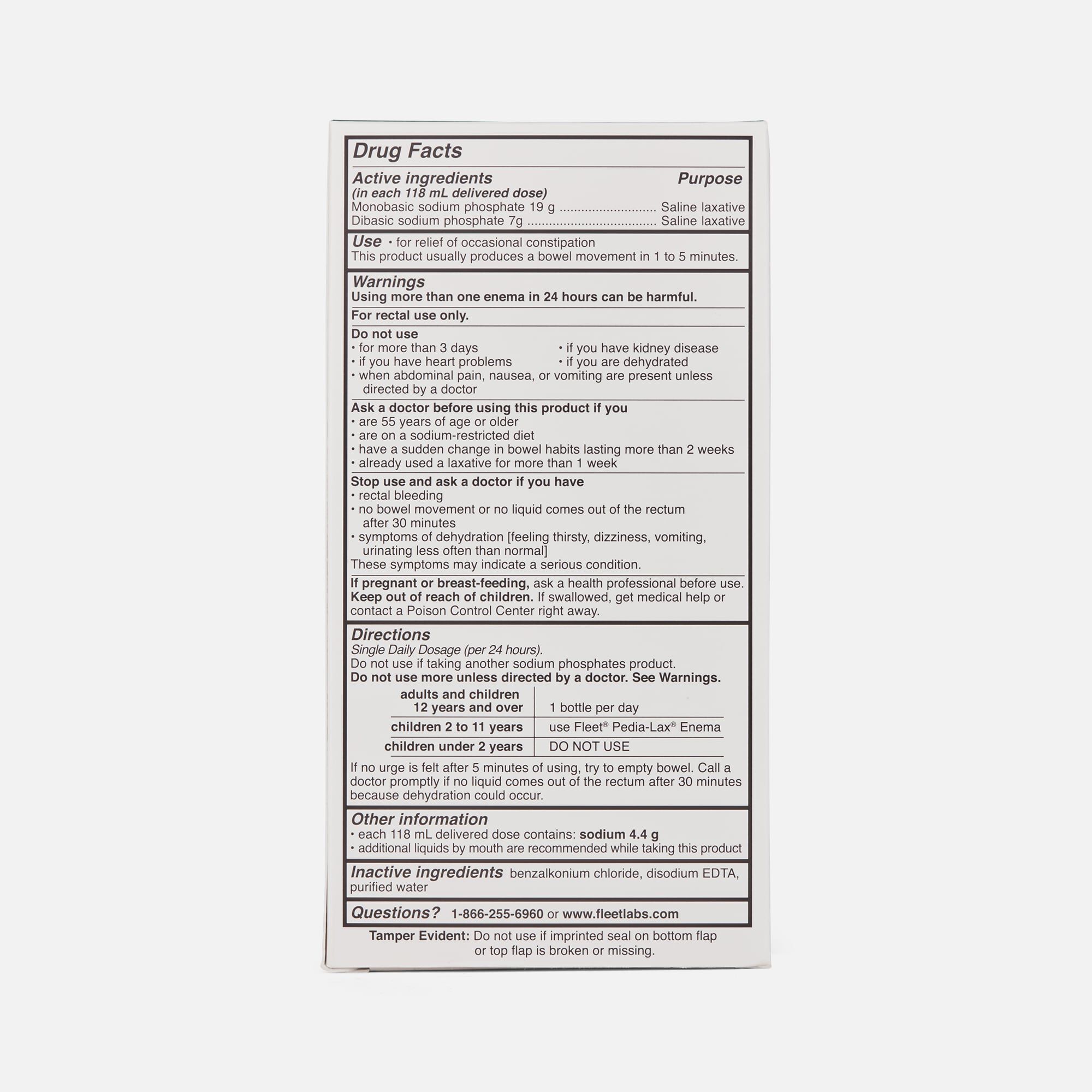 Fleet Enema, Ready-to-Use Saline Laxative, Twin Pack, , large