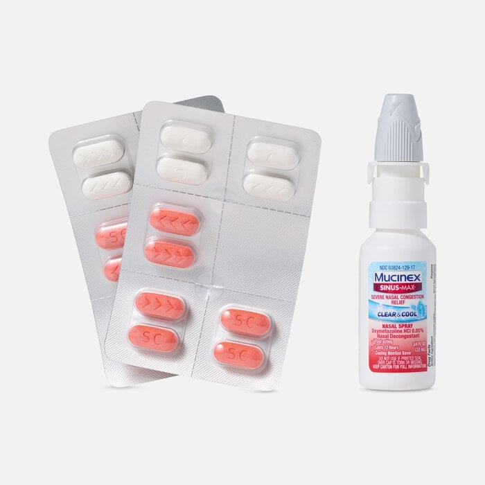 Mucinex® Rapid+Clear™ Day & Night Cold and Flu Medicine + Sinus-Max® Clear & Cool Nasal Spray, Combo Pack, , large