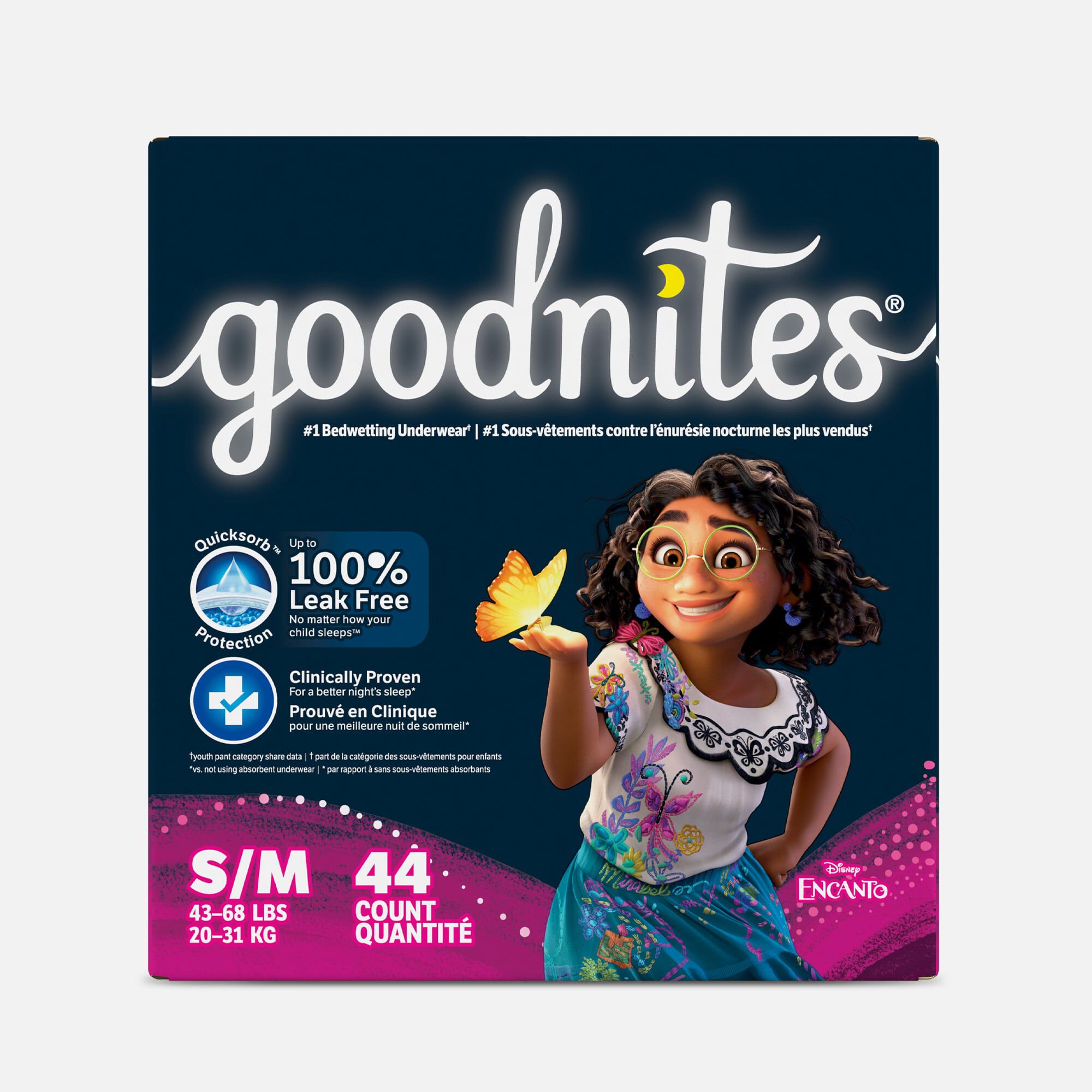Goodnites Girls’ Nighttime Bedwetting Underwear, , large