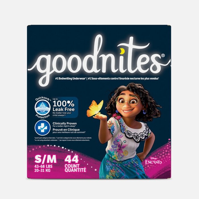 Goodnites Girls’ Nighttime Bedwetting Underwear, , large