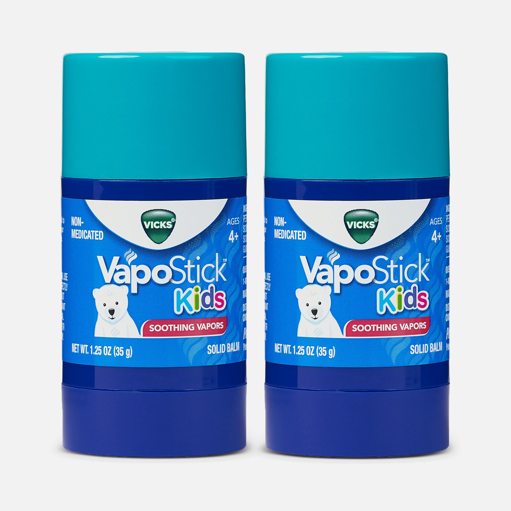 Vicks® VapoStick™ Kids Soothing Vapors Balm, 1.25 fl oz. (2-Pack), , large