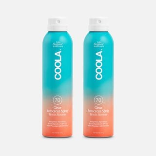 COOLA Classic Body Organic Sunscreen Spray SPF 70 Peach Blossom, 6 oz. (2-Pack), , large