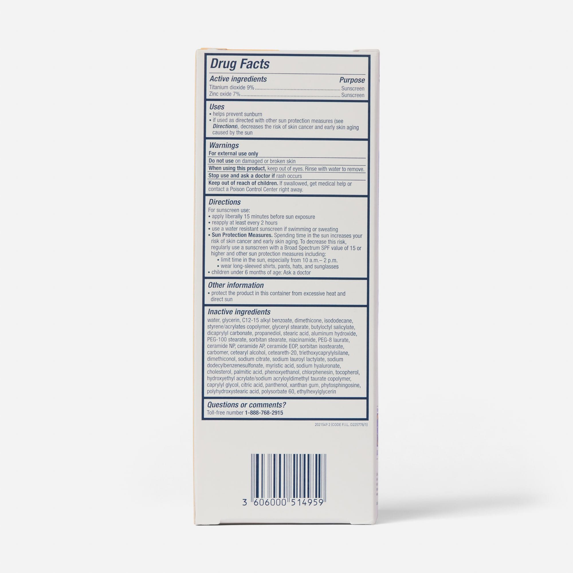 CeraVe Hydrating Mineral Face Sunscreen, 2.5 fl oz., , large