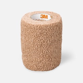 Nexcare No Hurt Self-Adherent Wrap, 3 in x 80 in, Tan, , large