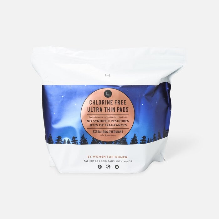 L. Chlorine Free Ultra Thin Pads, Organic Cotton, , large