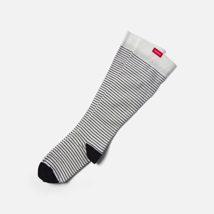 VIM & VIGR Cotton Compression Socks, Pinstripe, Cream and Black, 30-40 mmHg, , large