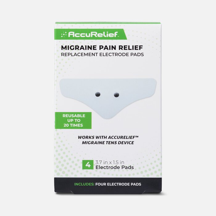 AccuRelief™ Migraine Pain Relief Replacement Electrode Pads, 4-Pack, , large