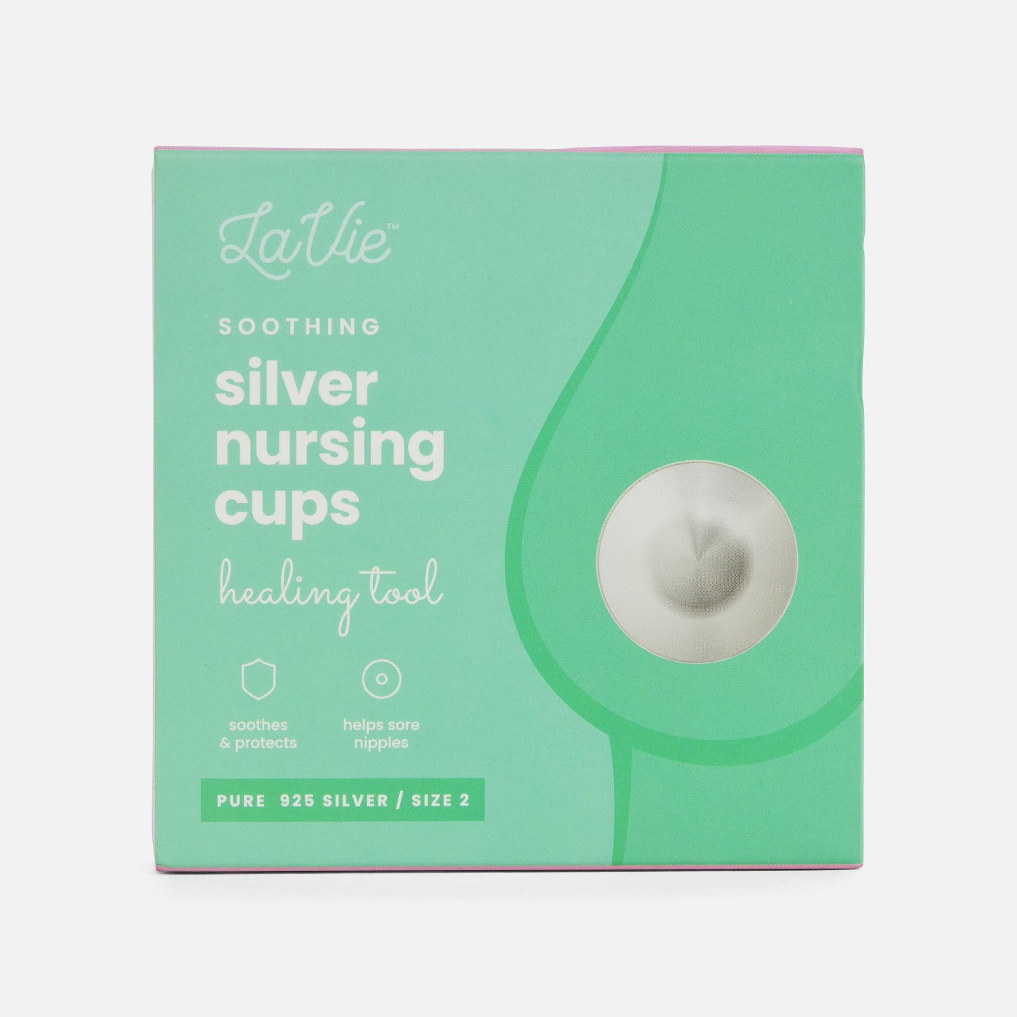 LaVie Silver Nursing Cups Set, Size 2 (XL)
