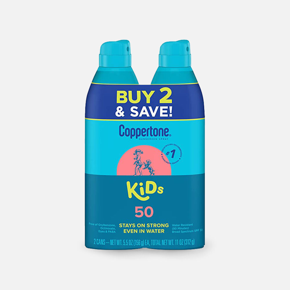 Coppertone Kids Sunscreen Spray SPF 50, 5.5 oz. - Twin Pack, , large