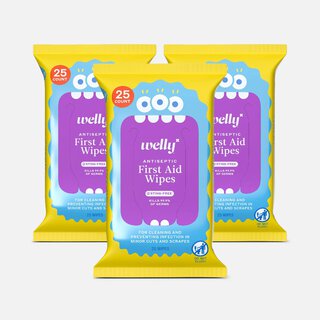 Welly® First Aid Antiseptic Wipes, 25 ct. (3 pack)