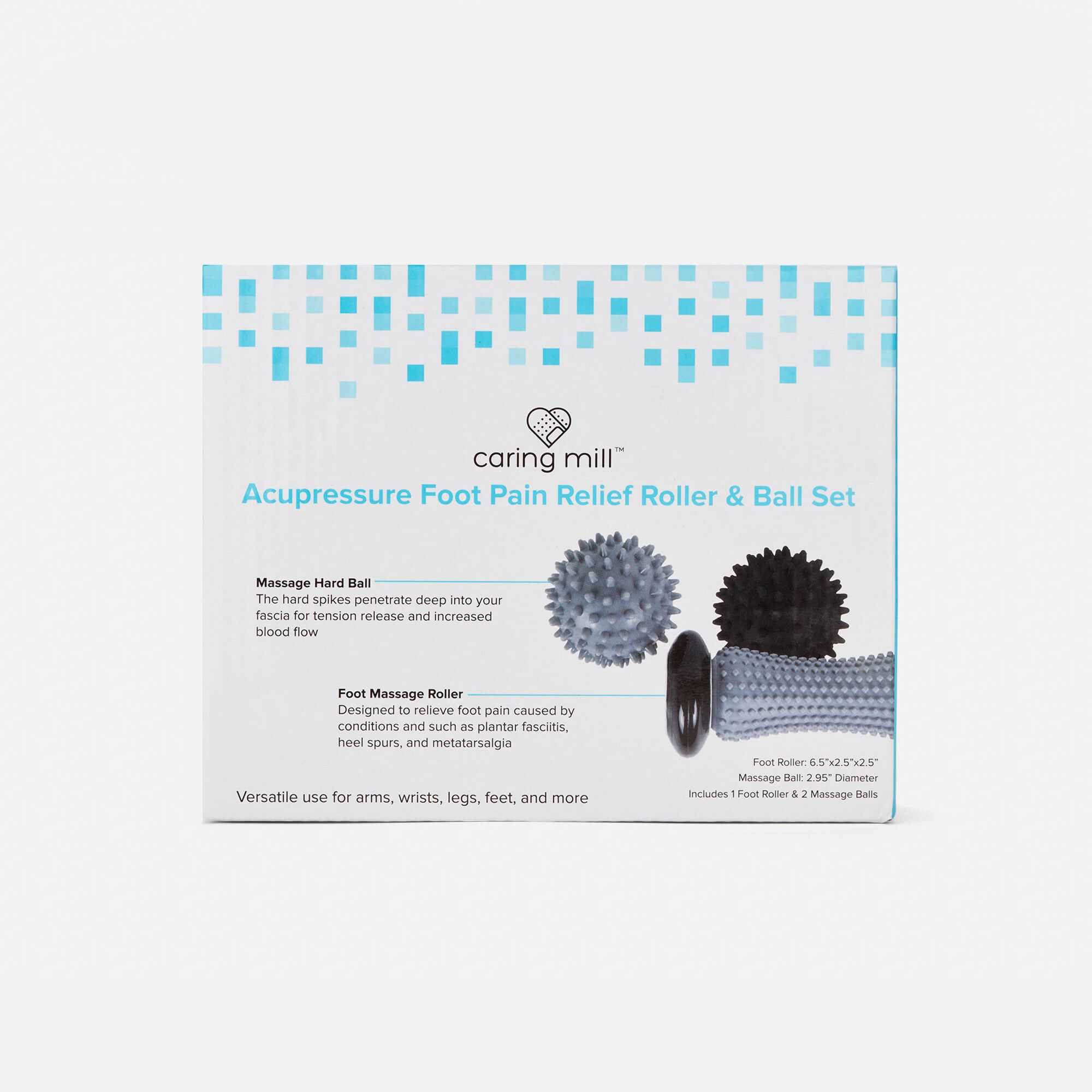 Caring Mill™  Acupressure Foot Pain Relief Roller & Ball Set, , large