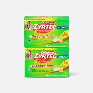 Children's Zyrtec 10mg Dissolve Tabs, Citrus Flavor, 24 ct. (2-Pack), , large
