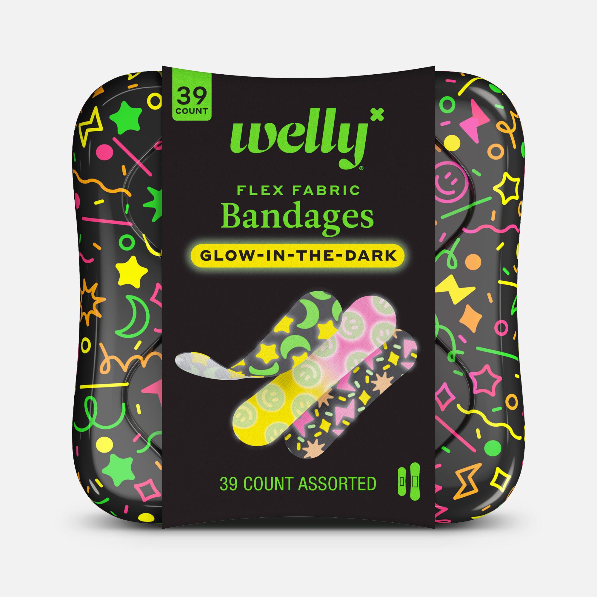 Welly Bravery Badges Glow-in-the-Dark Bandages, 39 ct., , large