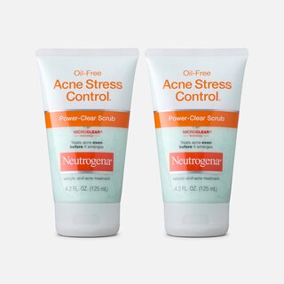 Neutrogena Oil-Free Acne Stress Control Power-Clear Scrub, 4.2 fl oz. (2-Pack), , large
