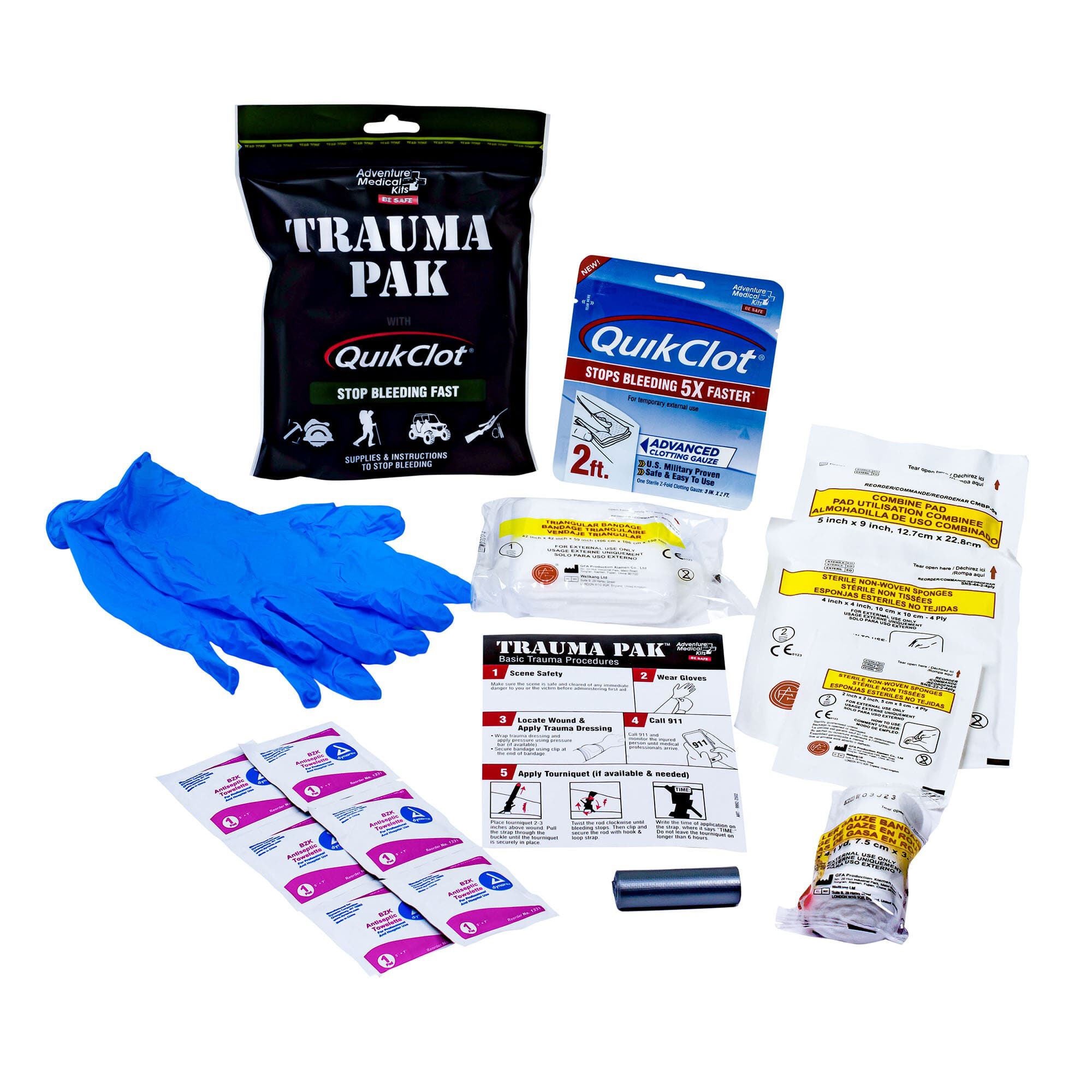 Adventure Medical Kits Trauma Pak with QuikClot, 14 pc., , large