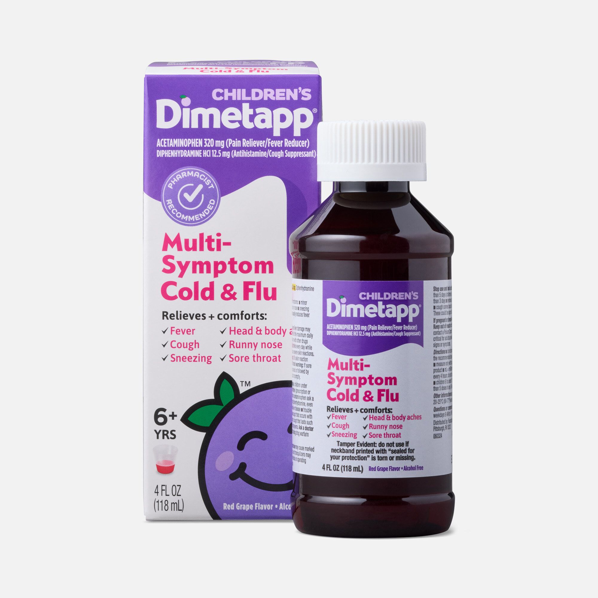 Children’s Dimetapp Multi-Symptom Cold & Flu, Grape, 4 oz.