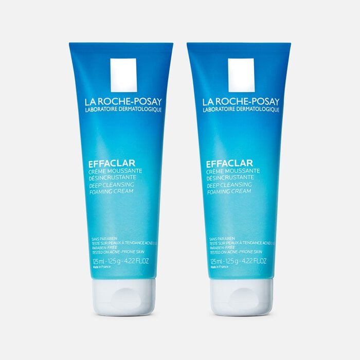 La Roche-Posay Effaclar Deep Cleansing Foaming Cream Cleanser, 4.22 oz. (2-Pack), , large