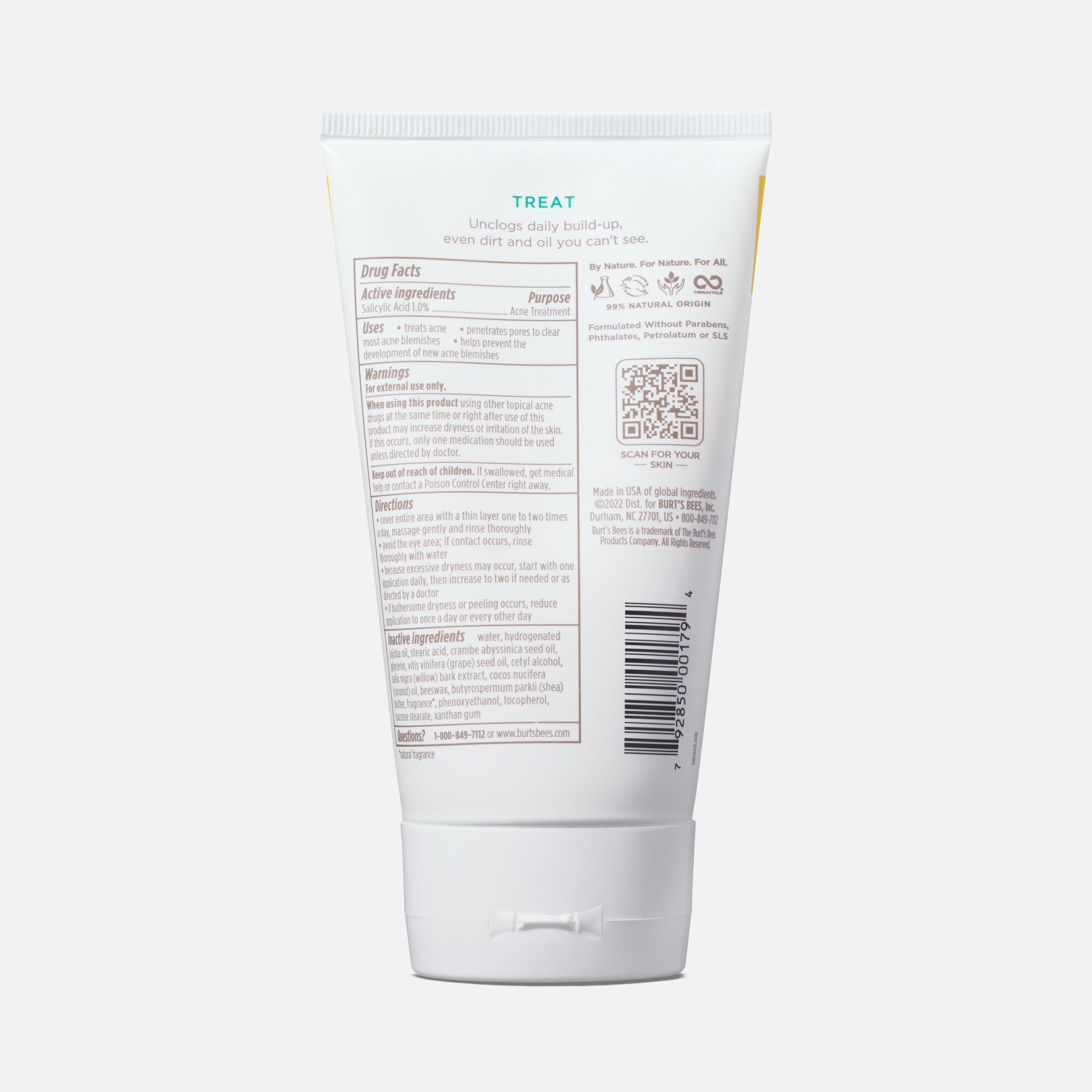 Burt's Bees Clear and Balanced Deep Cleansing Acne Scrub, 4 oz., , large