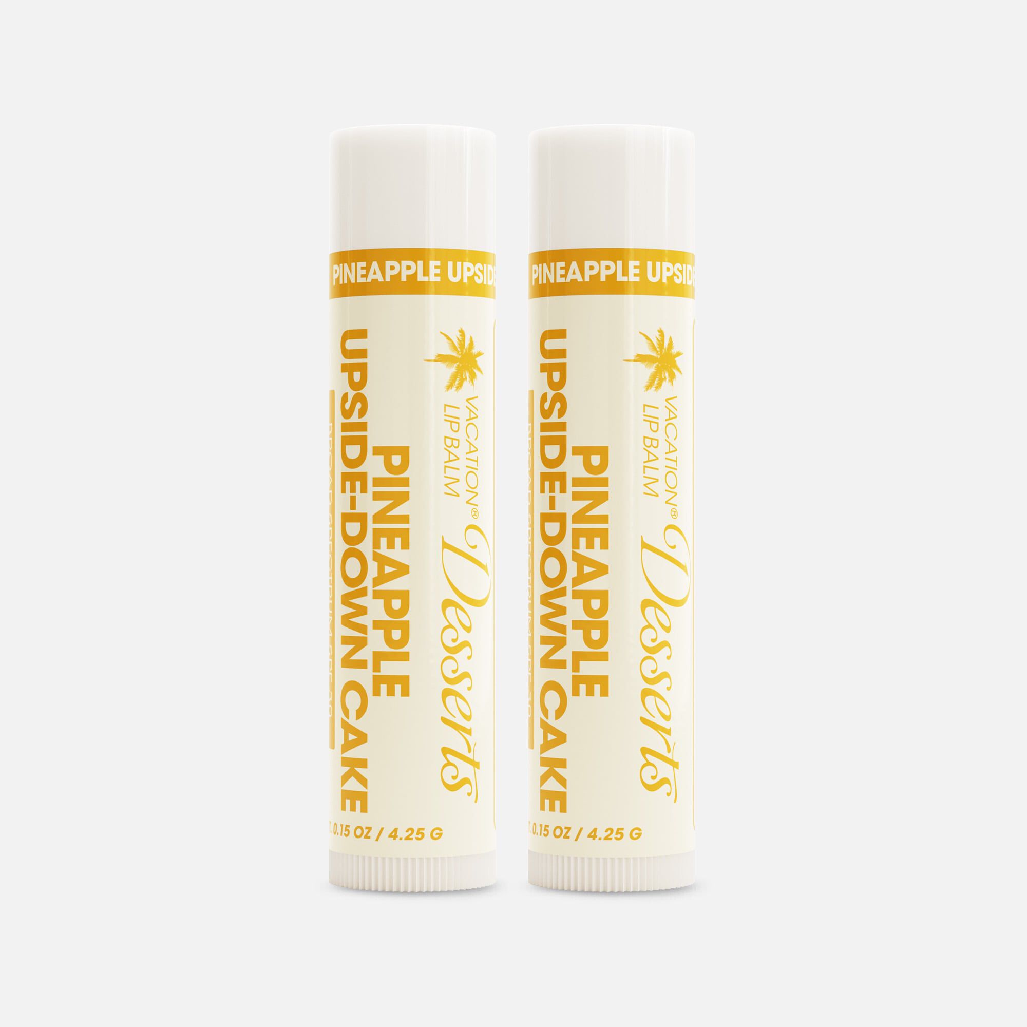 Vacation Pineapple Upside-Down Cake Lip Balm Sunscreen, SPF 30, 0.15 oz. (2-Pack), , large