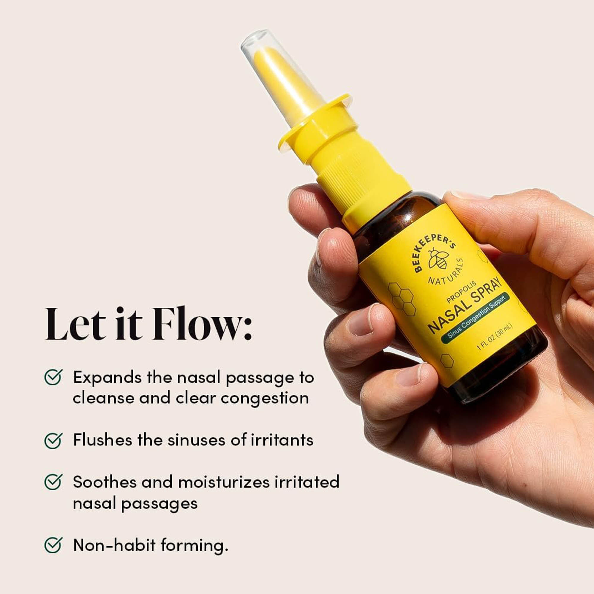 Beekeeper's Naturals Propolis Nasal Spray, 1 fl oz., , large